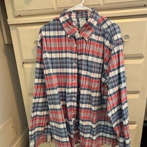 Brooks Brothers Men's Checkered Shirt - Navy, Red, White